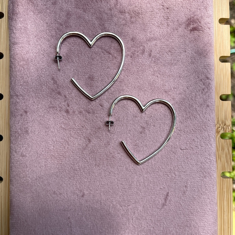 Solid Heart Hoops - image 1